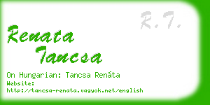 renata tancsa business card